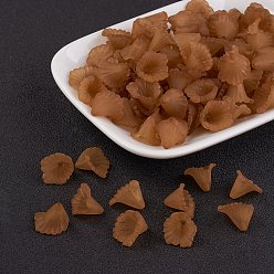 Перу Прозрачные акриловые бусины, матовые, цветок, окрашенные, Перу, 12x12x1.8 мм, Отверстие : 1.5 мм , около 1900 шт / 500 г