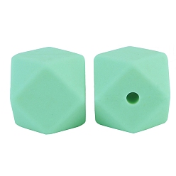 Средний Аквамарин Восьмиугольные бусины из пищевого силикона, средний аквамарин, 17 мм