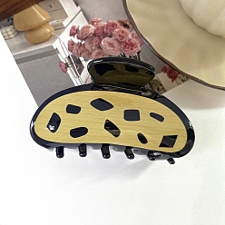 Черный Заколки для волос в форме когтей из ацетата целлюлозы, печенье, чёрные, 90x45 мм