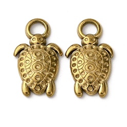 Turtle Океан 304 подвески из нержавеющей стали, ионное покрытие (ip), золотые, черепаха, 23.5x14.5x3.5 мм, отверстие : 3.5 мм