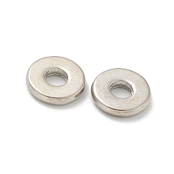 Платина Сплавочные бусины, без кадмия и без свинца, плоско-круглые, платина, 8x1.5 мм, отверстие : 2.5 мм, Около 2631 шт / 1000 г