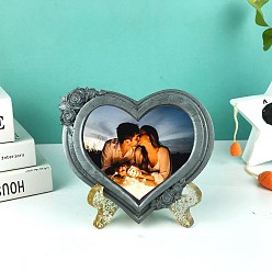 Heart Wedding Silicone Display Molds, Resin Casting Molds, for Photo Frame Craft Making, Heart Pattern, 140x165x14mm, Inner Diameter: 116x150mm