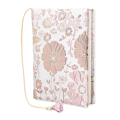 Pink Cubiertas de libros de tela, rectángulo con el modelo de flor, rosa, 212x157x2 mm