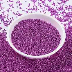 (RR1077) Galvanize Dark Pink MIYUKI Round Rocailles Beads, Japanese Seed Beads, (RR1077) Galvanize Dark Pink, 15/0, 1.5mm, Hole: 0.7mm, about 5555pcs/bottle, 10g/bottle