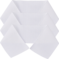 Белый Ребристая ткань из 95% хлопка и 5% эластичного волокна для манжет., отделка воротника выреза горловины пояса, трикотажный подол, стеганая ткань, белые, 400~428x80~85x2 мм