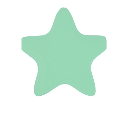 Средний Аквамарин Звезды силиконовые бусины, средний аквамарин, 35x35 мм