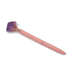 Аметист Шариковая ручка nuggets natural amethyst, для офисных канцелярских товаров, 150 мм