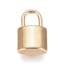 Золотой 304 подвески из нержавеющей стали, замок навесной, золотые, 16x10x5 мм, отверстие : 4x6 мм