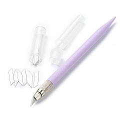 Лиловый Инструменты для резьбы по металлу и пластику, нож для лепки по металлу, для резьбы по дереву / альбом для вырезок своими руками / товары для рукоделия, сирень, 16x1.15 см