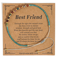 Зеленый Элегантные плетеные браслеты из круглых бусин из натуральных драгоценных камней и стеклянных бус для женщин, зелёные, внутренний диаметр: 11 дюйм (28 см)