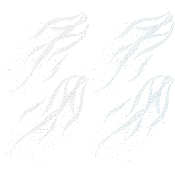 Лист Стекла исправление горный хрусталь, гладить по аппликациям, аксессуары для костюма, для одежды, , брюки, лист, 315x300x1.5 мм, 2 цветов, 2 шт / цвет, 4 шт