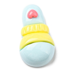 Светло-голубой Кабошоны из непрозрачной смолы на музыкальную тему, микрофон, светло-голубой, 23.5x13.5x7.5 мм