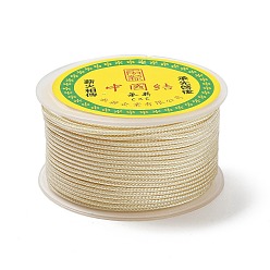 Бежевый 16м круглый нейлоновый плетеный шнур, для настенного крепления, ремесла, Подарочная упаковка, бежевые, 2 мм, около 17.50 ярдов (16 м) / рулон