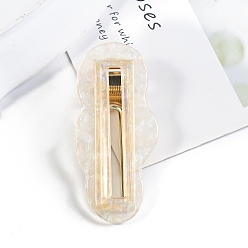 Белый Заколки для волос из ацетата целлюлозы в форме облака в форме крокодила, аксессуары для волос для женщин и девушек, белые, 68x25 мм