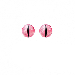 Ярко-Розовый Пластиковый глаз безопасности для динозавров, для поделок куклы игрушки кукольные плюшевые животные изготовление, полукруглый, ярко-розовый, 16 мм