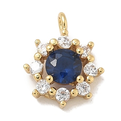 Настоящее золото 18K Стойка металлическая латунная микропрофилированная кубическая циркония подвески, долговечный, без свинца и без кадмия, , реальный 18 k позолоченный, 13x10.5x4 мм, отверстие : 1.8 мм