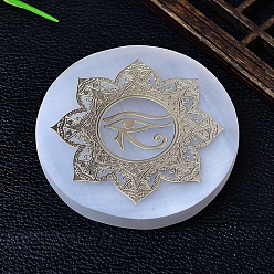 Звезда Натуральный марокканский селенит чашка коврик скульптура дисплей украшения, для домашнего офисного стола, звезда, 63x6 мм