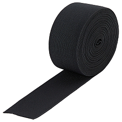 Черный 6 лента из полиэстера в ярдах, для пошива одежды из ткани аксессуары, чёрные, 2 дюйм (50 мм)