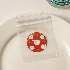 Disc Rechteckige, wiederverschließbare PVC-Verpackungsbeutel, selbstdichtende Beutel, Scheibe, 8x6 cm