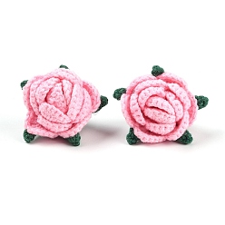Pearl Pink Cotton Knitting Artificial Flower, Ornament Accessories, Pearl Pink, 56x61.5x39mm