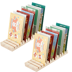 BurlyWood Wood Vinyl Record Storage Rack, Rectangle, BurlyWood, 240x90x20mm, 2pcs/set