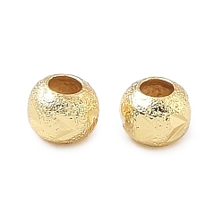 Золотой Spacer бисер латунные, круглые, без свинца и без кадмия, долговечный, стойки покрытие, золотые, 5 мм, отверстие : 2 мм