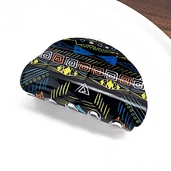 Черный Акриловые коготь заколки, аксессуары для волос для женщин и девочек, арка, чёрные, 45x80 мм