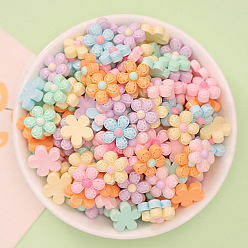 (52) Непрозрачная лаванда Непрозрачные кабошоны из смолы, цветок, разноцветные, 15x15x6 мм