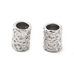 Платина Латунные бусины, без свинца и без кадмия, долговечный, колонка, платина, 6.5x9 мм, отверстие : 3.5 мм