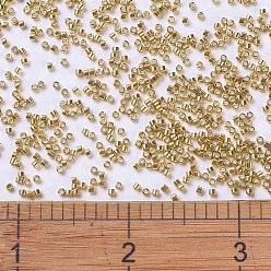 (DB0410) Galvanized Yellow Gold MIYUKI Delica Beads, Cylinder, Japanese Seed Beads, 11/0, (DB0410) Galvanized Yellow Gold, 1.3x1.6mm, Hole: 0.8mm, about 2000pcs/bottle, 10g/bottle