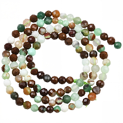 Кокосово-Коричневый 1 нити натуральных бусин халцедона, граненые, круглые, кокосового коричневый, 3~3.5 мм, отверстие : 0.6 мм, около 132~137 шт / нитка, 14.84~15.51 дюйм (37.7~39.4 см)