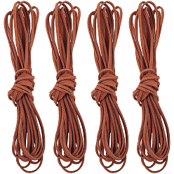 Шоколадный 50м шнур из искусственной замши, замша шнурок из искусственной замши для изготовления ювелирных изделий, цвет шоколада, 2.5x1.5 мм