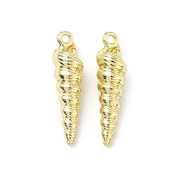 Light Gold Подвески из океанического сплава, подвески в форме раковины, стойки покрытие, без кадмия, без никеля и без свинца, золотой свет, 27.5x7x7.5 мм, отверстие : 1.6 мм