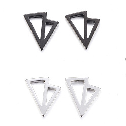 (52) Непрозрачная лаванда 304 мочки ушей из нержавеющей стали, завинчивающиеся серьги, гипоаллергенные серьги, треугольные, разноцветные, 11 мм, штифты : 1 мм