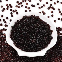 Кокосово-Коричневый 3/0 стеклянная бахрома с краской для выпечки, слеза, кокосового коричневый, 5x4~4.5x3.5~4 мм, отверстие : 1 мм, Около 4500 шт / фунт