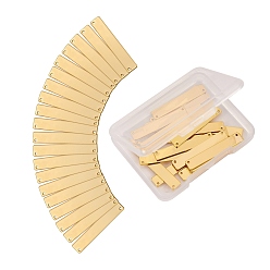 Golden 20Pcs Brass Pendants, Stamping Blank Tag, Rectangle, Golden, 35x6x0.8mm, Hole: 1mm