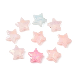 (52) Непрозрачная лаванда Непрозрачные акриловые бусины с УФ-покрытием, звезда, с покрытием AB цвета, разноцветные, 13.5x14x5 мм, отверстие : 1.8 мм, Около 1140 шт / 500 г