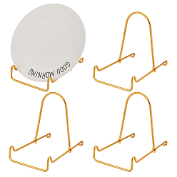 Золотой Железная витрина, держатель для тарелок с украшениями, золотые, 14x8.6x11.5 см