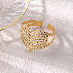 Сердце 304 из нержавеющей стали манжеты браслеты, широкие браслеты для женщин, золотые, сердце, 1-3/4 дюйм (4.55 см), внутренний диаметр: 2-1/2x2-1/8 дюйм (6.3x5.25 см)