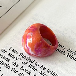 Коралловый Кольца из смолы для женщин, коралл, внутренний диаметр: 17 мм