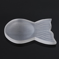 Fish Украшения для скульптур из натурального селенита, для домашнего офисного стола, рыба, 88x60x9 мм