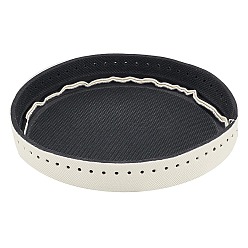 Желтая Старая Ткань  Каркас сумки из искусственной кожи, для аксессуаров для замены сумок, старое кружево, 17.5x2.85 см, отверстие : 2 мм, Внутренний диаметр: 16 cm