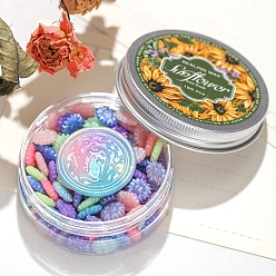 (52) Непрозрачная лаванда 150 шт. Частицы сургуча, для ретро печать печать, подсолнечник, разноцветные, 72x28 мм