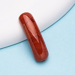 Красный Камень Изогнутые прямоугольные звенья из натуральной красной яшмы, подвески-соединители моста, 36~38x10x7~8 мм