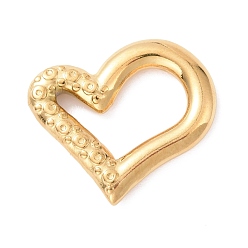 Golden Ion Plating(IP) 304 Stainless Steel Linking Rings, Asymmetrical Heart, Golden, 17.5x21x2.5mm, Inner Diameter: 5.5x14mm