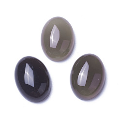 Natural Agate Natural Grey Agate Cabochons, Oval, 35x25x10~12mm