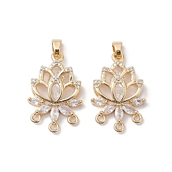 Light Gold Стеклянные подвески, с латунной найти, цветок, золотой свет, 24x16x4.5 мм, отверстие : 4.8x2.8 мм