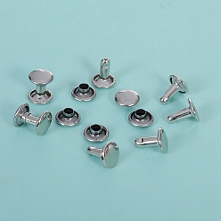 Платина Железные заклепки, для изготовления пакетов, платина, 9.5x8 мм