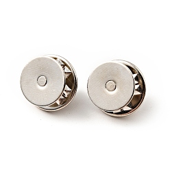 Платина 120Шт. латунные штифты на спине, булавка для галстука, клатч бабочка, фурнитура для броши, платина, 10x5 мм, штифты : 1 мм, стоп: 11x6мм