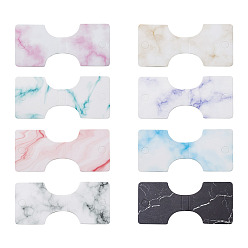 (52) Непрозрачная лаванда 240 шт 8 цветные бумажные ожерелья видеокарты, прямоугольник с мраморным рисунком, разноцветные, 8.8x4 см, 30 шт / цвет